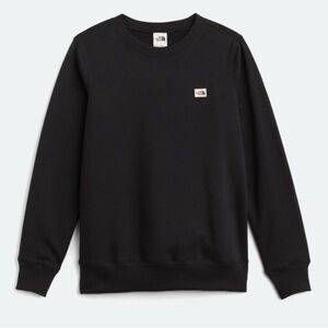 The North Face Fleece Heritage Patch Crew Sweatshirt Top Shirt - Small - Black